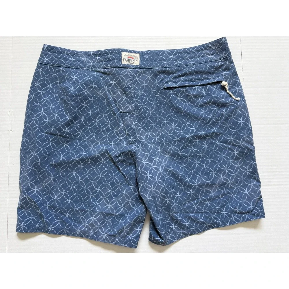 Faherty Men's Swim Shorts Swim Trunks Blue Size 36